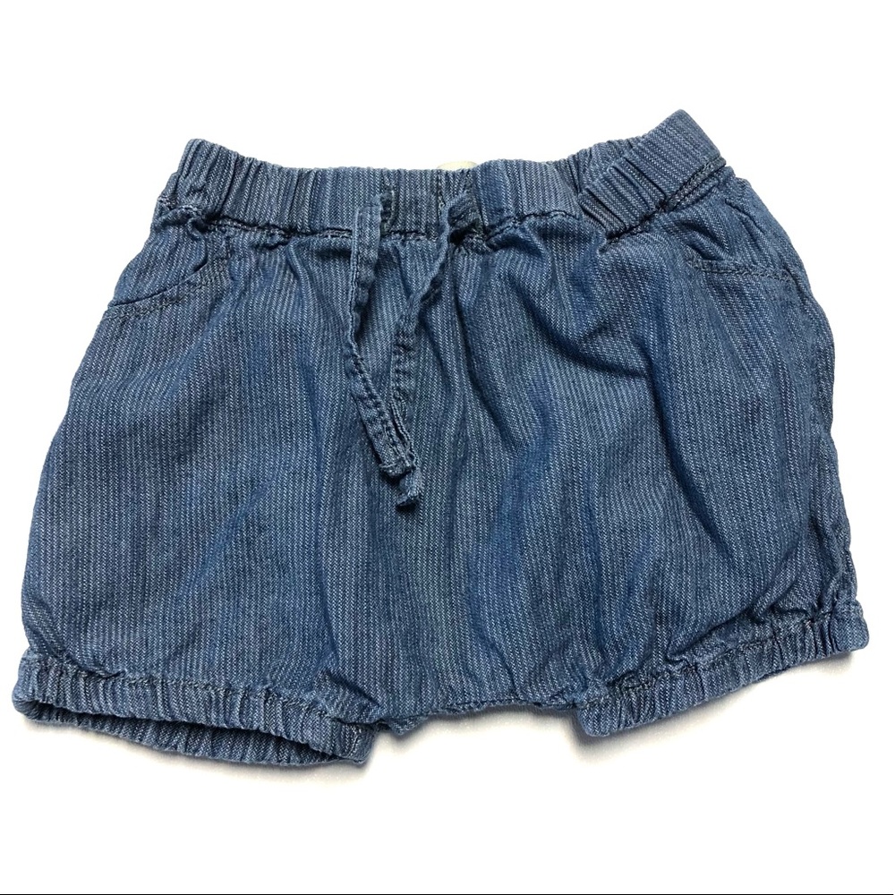 Zara Mini Denim Bubble Girls Shorts 3-6 months